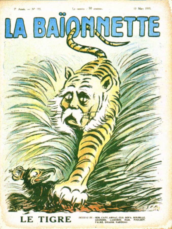1919 13 mars La Baionette dessin de Sem Clemenceau Le Tigre.jpg